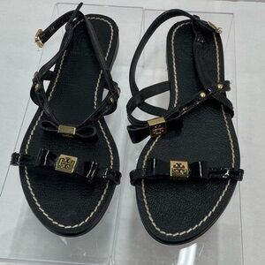 Tory Burch black strappy sandal women 7.5